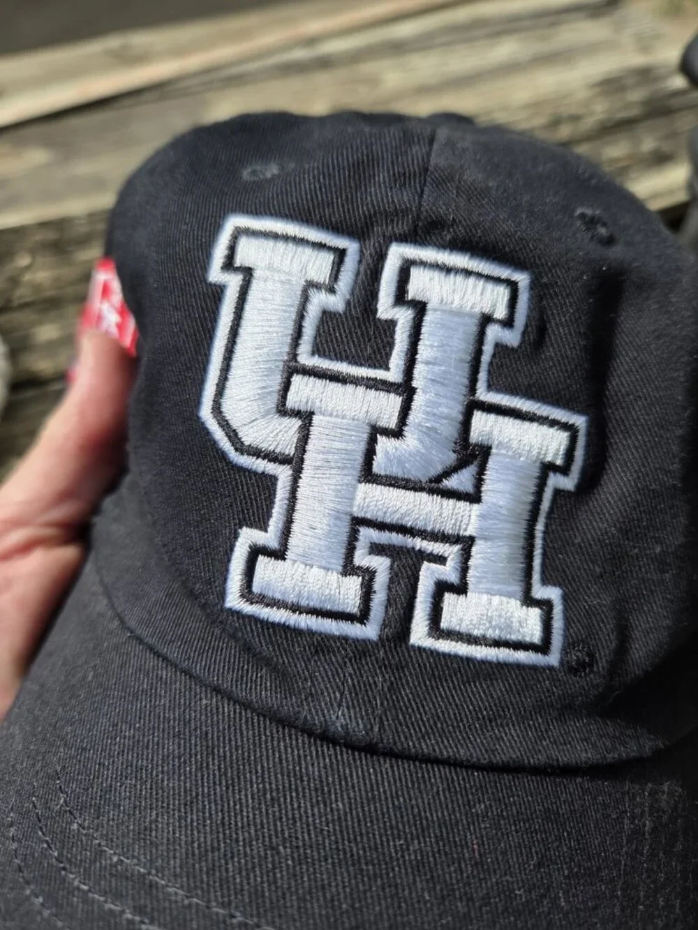 University of Houston UH Black Nike Dri Fit Cap Hat Strapback 75th Year